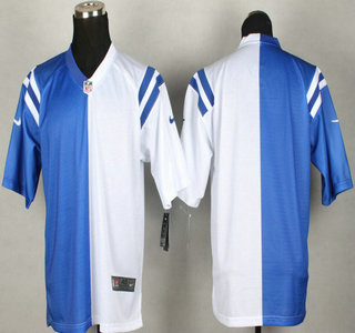 Nike Indianapolis Colts Blank Blue With White Two Tone Elite Jersey