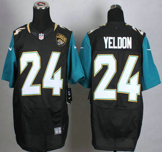 Nike Jacksonville Jaguars #24 T.J. Yeldon 2013 Black Elite Jersey