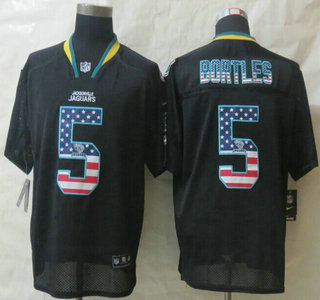 Nike Jacksonville Jaguars #5 Blake Bortles 2014 USA Flag Fashion Black Elite Jersey