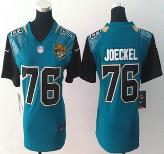 Nike Jacksonville Jaguars 76 Luke Joeckel Green 2013 New Style Game Womens Jersey