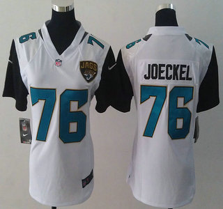 Nike Jacksonville Jaguars 76 Luke Joeckel White 2013 New Style Game Womens Jersey