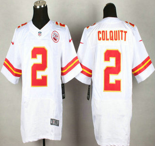 Nike Kansas City Chiefs #2 Dustin Colquitt White Elite Jersey