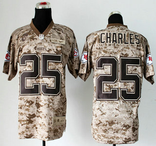 Nike Kansas City Chiefs #25 Jamaal Charles US.Mccuu 2013 Camo Elite Jersey
