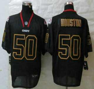 Nike Kansas City Chiefs #50 Justin Houston Lights Out Black Elite Jersey
