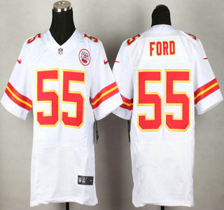 Nike Kansas City Chiefs #55 Dee Ford White Elite Jersey