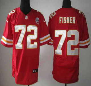 Nike Kansas City Chiefs 72 Eric Fisher Red Elite Jersey