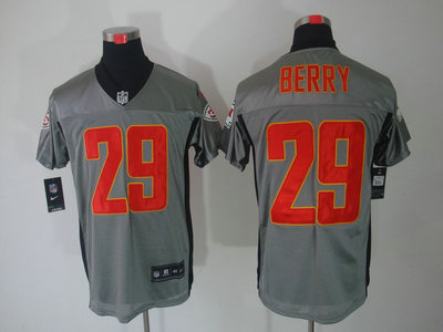 Nike Kansas City Chiefs 29 Eric Berry Gray Elite Jersey
