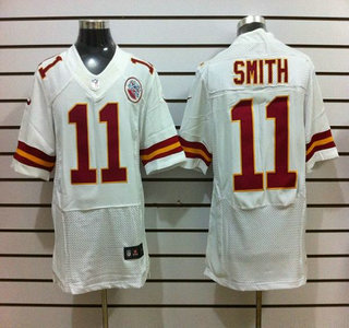Nike Kansas City Chiefs 11 Alex Smith White Elite Jersey