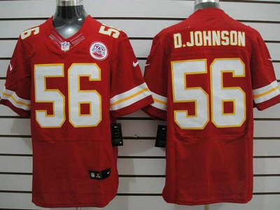 Nike Kansas City Chiefs 56 Derrick Johnson Red 2012 Nike NFL Elite Jersey