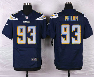 Nike Los Angeles Chargers #93 Darius Philon Navy Blue Team Color NFL Nike Elite Jersey