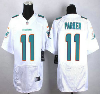Nike Miami Dolphins #11 DeVante Parker White Elite Jersey
