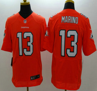Nike Miami Dolphins #13 Dan Marino 2013 Orange Elite Jersey