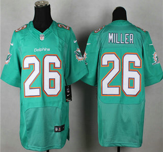 Nike Miami Dolphins #26 Lamar Miller 2013 New Style Green Elite Jersey