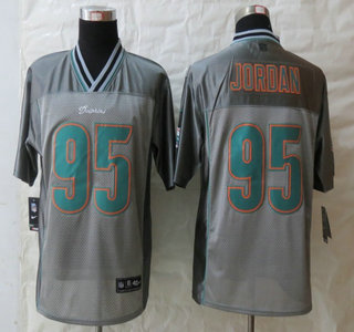 Nike Miami Dolphins #95 Dion Jordan Grey Vapor Elite Jersey