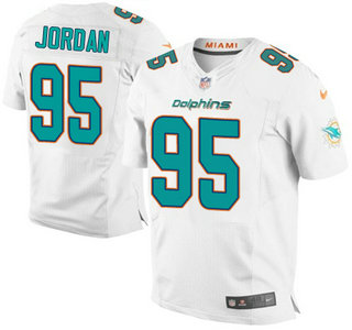 Nike Miami Dolphins #95 Dion Jordan White 2013 Elite Jersey