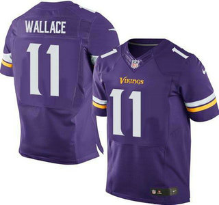 Nike Minnesota Vikings #11 Mike Wallace Purple Elite Jersey