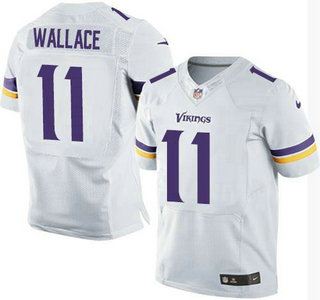 Nike Minnesota Vikings #11 Mike Wallace White Elite Jersey