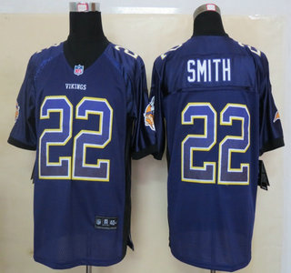 Nike Minnesota Vikings #22 Harrison Smith Drift Fashion Purple Elite Jersey