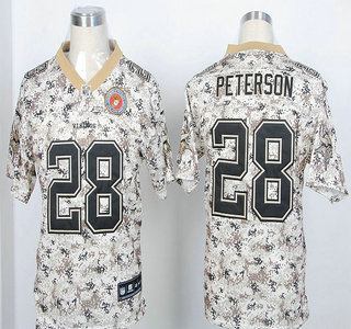 Nike Minnesota Vikings #28 Adrian Peterson 2013 Camo Elite Jersey