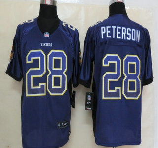 Nike Minnesota Vikings #28 Adrian Peterson Drift Fashion Purple Elite Jersey