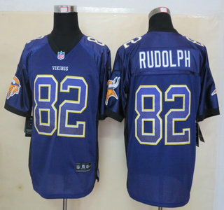 Nike Minnesota Vikings #82  Kyle Rudolph Drift Fashion Purple Elite Jersey