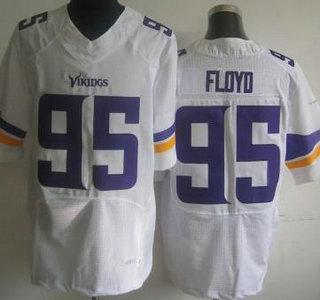 Nike Minnesota Vikings #95 Sharrif Floyd Elite White Jersey