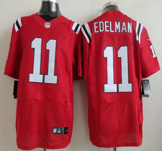 Nike New England Patriots #11 Julian Edelman Elite Red Jersey