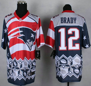 Nike New England Patriots #12 Tom Brady 2015 Noble Fashion Elite Jersey