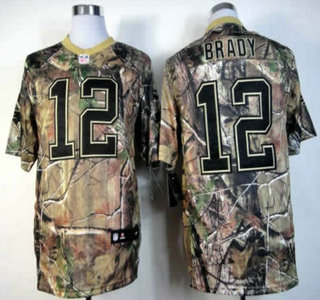 Nike New England Patriots #12 Tom Brady Camo Elite Jersey