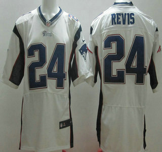 Nike New England Patriots #24 Darrelle Revis White Elite Jersey