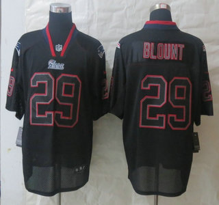 Nike New England Patriots #29 LeGarrette Blount Lights Out Black Elite Jersey