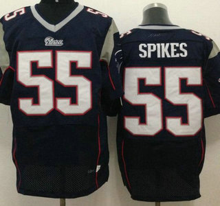 Nike New England Patriots #55 Brandon Spikes Blue Elite Jersey