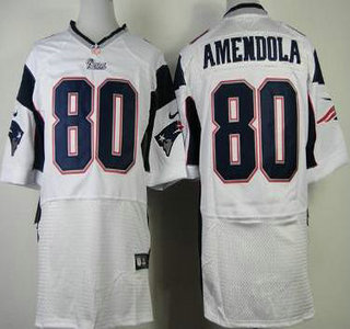 Nike New England Patriots #80 Danny Amendola Elite White Jersey
