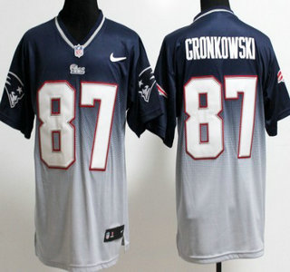 Nike New England Patriots #87 Rob Gronkowski 2013 Drift Fashion II Blue Elite Jersey
