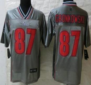 Nike New England Patriots #87 Rob Gronkowski Elite Grey Vapor Jersey