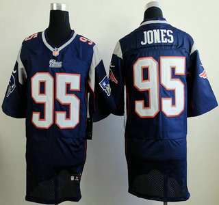 Nike New England Patriots #95 Chandler Jones Blue Elite Jersey