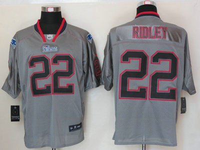 Nike New England Patriots 22 Stevan Ridley Lights Out Grey Elite Jerseys