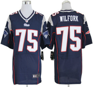 Nike New England Patriots 75 Vince Wilfork Blue 2012 Nike NFL Elite Jersey