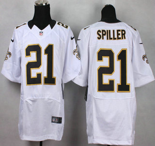 Nike New Orleans Saints #21 C.J. Spiller White Elite Jersey