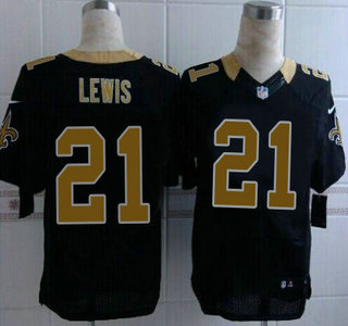 Nike New Orleans Saints #21 Keenan Lewis Black Elite Jersey