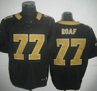 Nike New Orleans Saints #77 Willie Roaf Elite Black Jersey