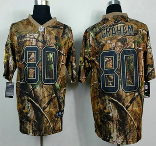 Nike New Orleans Saints #80 Jimmy Graham Camo Elite Jersey