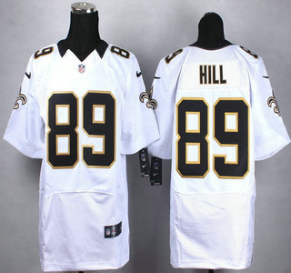 Nike New Orleans Saints #89 Josh Hill White Elite Jersey