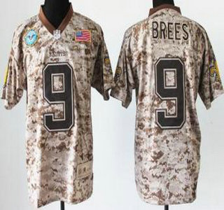 Nike New Orleans Saints #9 Drew Brees Salute to Service Digital Camo Elite Jersey