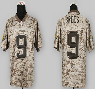 Nike New Orleans Saints #9 Drew Brees US.Mccuu 2013 Camo Elite Jersey