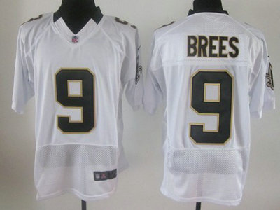 Nike New Orleans Saints 9 Drew Brees White 2012 Nike NFL Elite Jersey