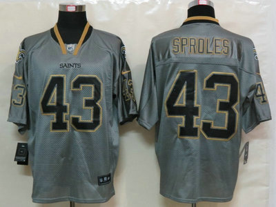 Nike New Orleans Saints 43 Darren Sproles Lights Out Grey Elite Jerseys