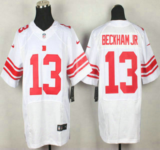 Nike New York Giants #13 Odell Beckham Jr White Elite Jersey