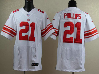 Nike New York Giants 21 Kenny Phillips White Elite Nike NFL Jerseys