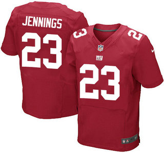 Nike New York Giants #23 Rashad Jennings Red Elite Jersey